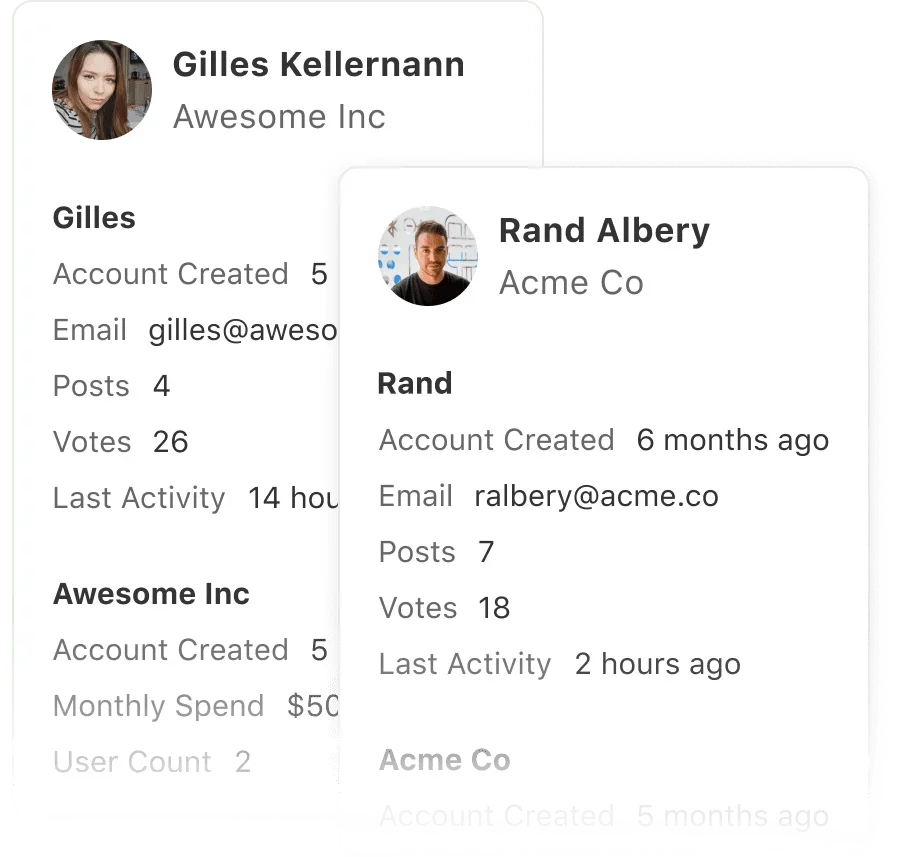 A feature request tied to the customer, account, and revenue behind it.