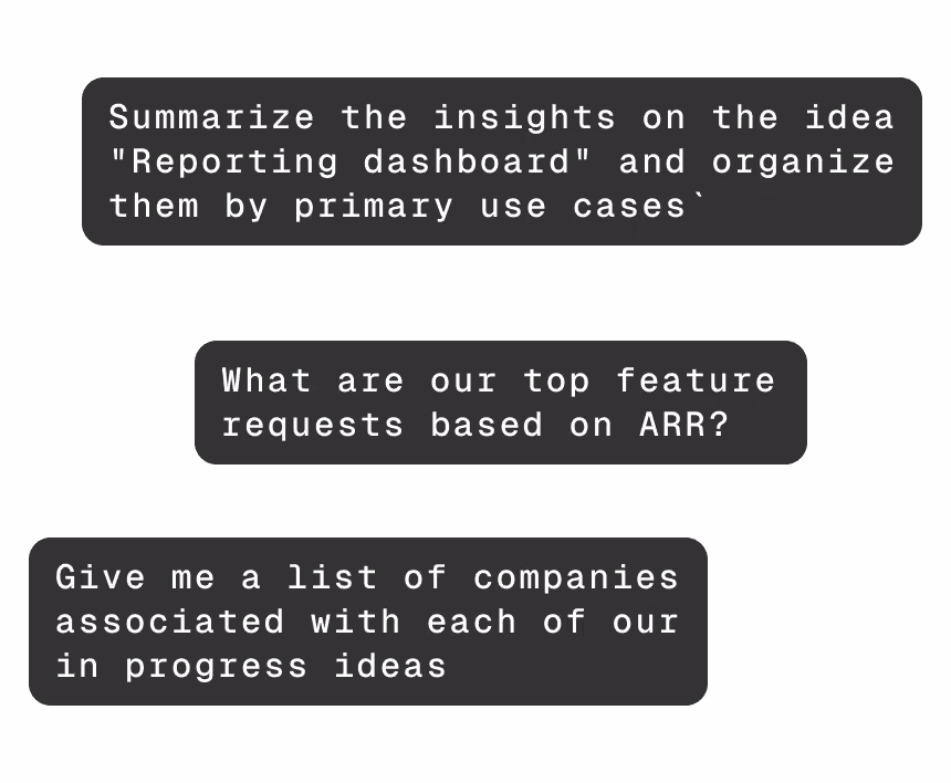 Asking an LLM about customer feedback, themes, and ARR impact through Canny MCP.