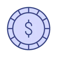 Blue coin icon with a dollar sign representing the Sales use case for Canny